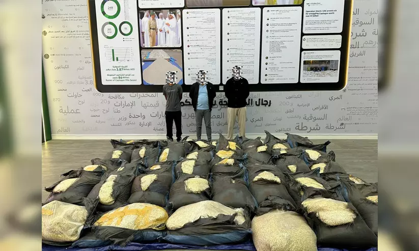 ഗൾഫിൽ വൻ ലഹരിവേട്ട: 14 ദശലക്ഷം കപ്റ്റാഗൺ ഗുളികകൾ പിടികൂടി; യു.എ.ഇ-കുവൈത്ത് സംയുക്ത നീക്കത്തിൽ പ്രതികൾ അറസ്റ്റിൽ